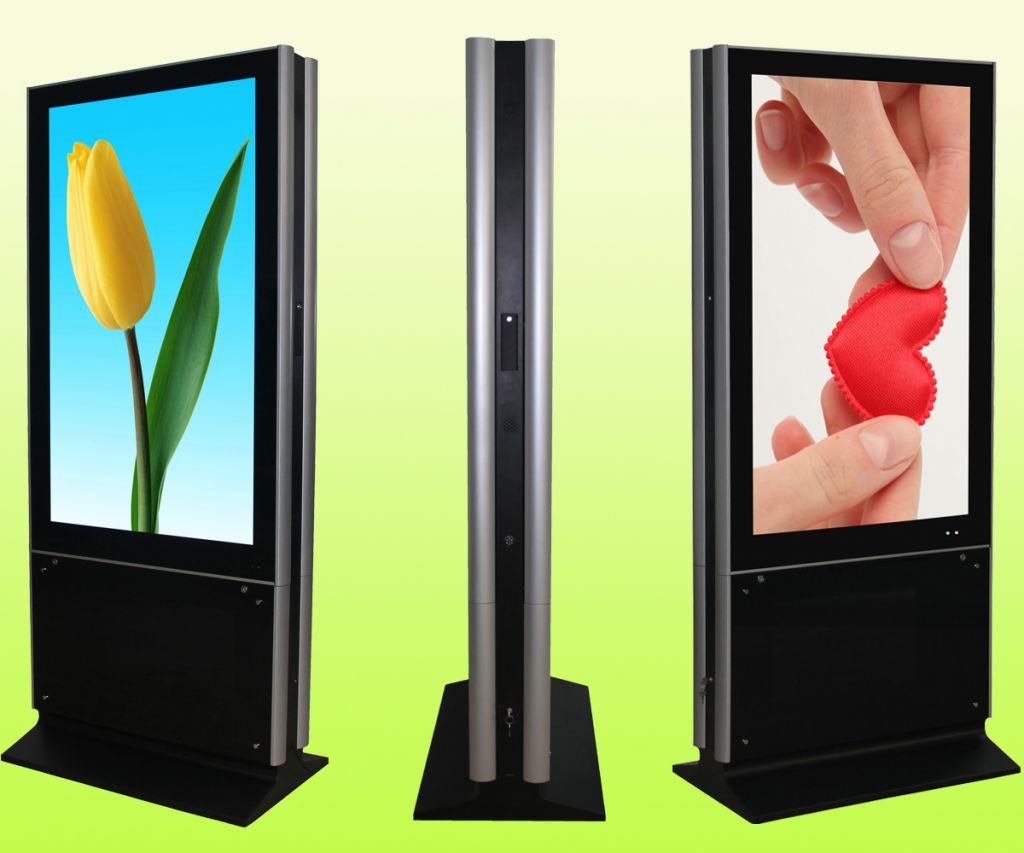 55 inch standing lcd digital advertising display with pc and android