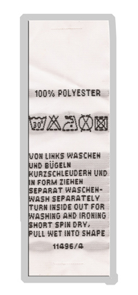 wash label
