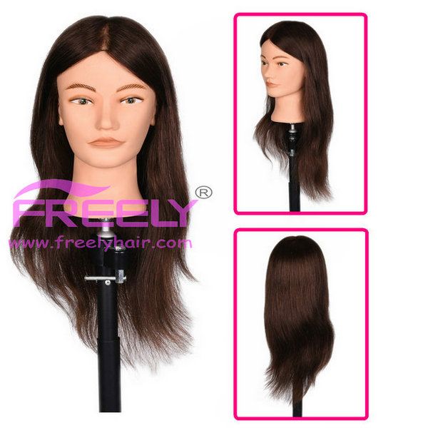 Mannequin Head 100% Human Hair Hairdresser Training Head