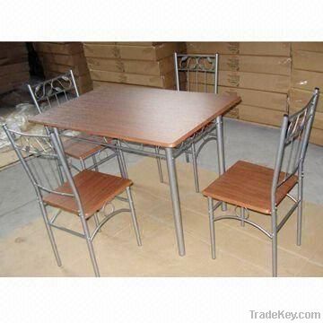 Dining Set with 15mm Thickness, Measuring 110 x 70 x 75 and 38 x 36 x