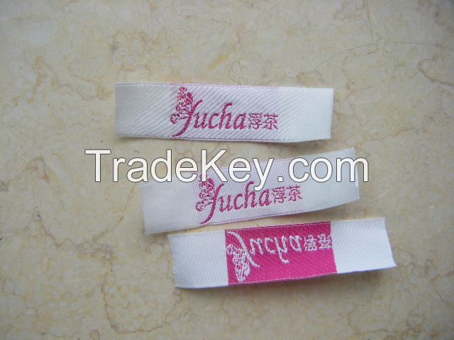 China direct factory Woven brand labels ,main labels for T-shirt in high quality