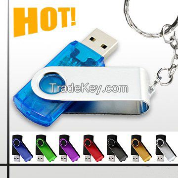 Promotional gift swivel usb flash drive with logo printing