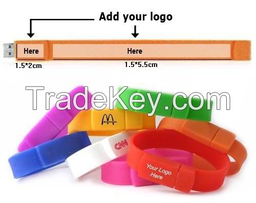 Bracelet usb flash disk for gifts