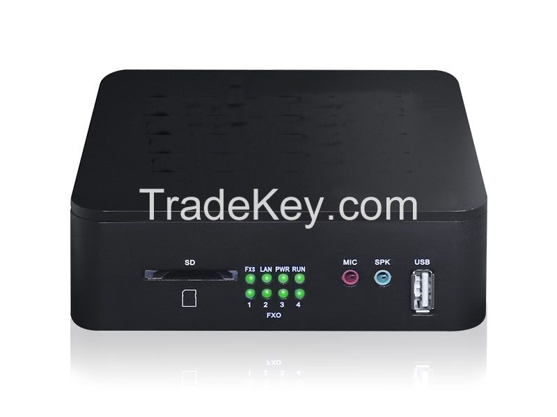 2-8 Fxo Ip Pabx With 800 Sip Extetions Support Ip Broadcasting System, Ivr System