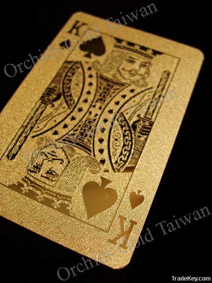 24K Gold Foil Playing Cards