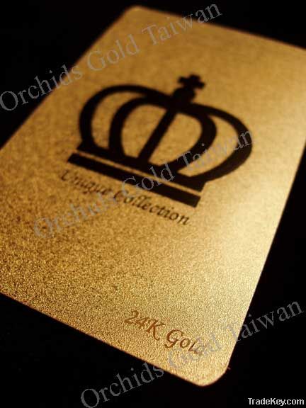 24K Gold Foil Playing Cards