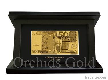 24K Gold Foil Banknote Series with Display Stand