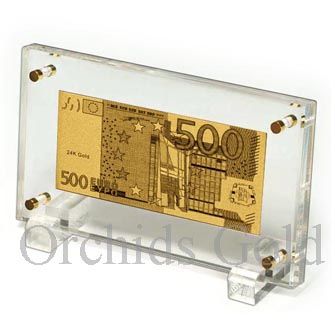 24K Gold Foil Banknote Series with Display Stand