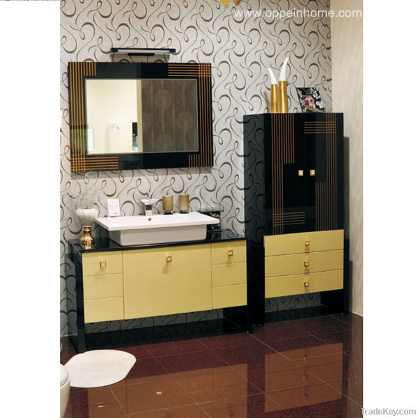 Tempered Glass Countertop Bathroom Cabinets (OP-W1216-130)