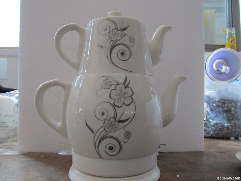 Turkish Ceramics Electric Kettle Tea Set