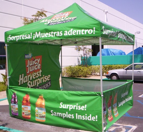 promotional tents, foldable tents, folding tents, advertising tents