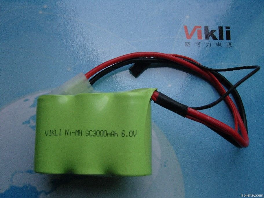 NIMHSC3000mAh 6V Battery Pack, Model Vehicles Rechargeable Batteries