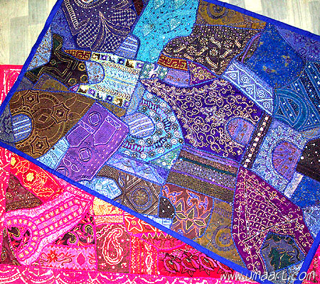 Extensive Beadwork Patchwork Tapestries Wall Hangings
