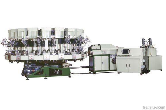 Rotary Type Automatic PU Single Density Injection Moulding Machine