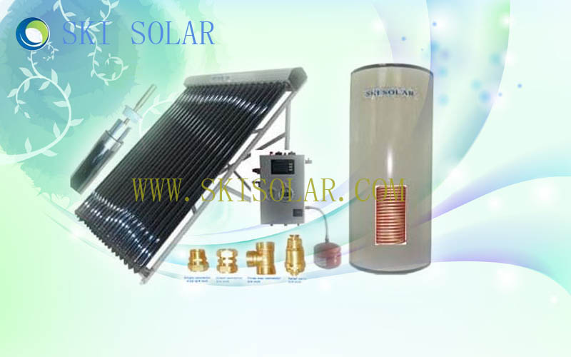 Split Pressurized solar water heaters with single Heat Exchanger