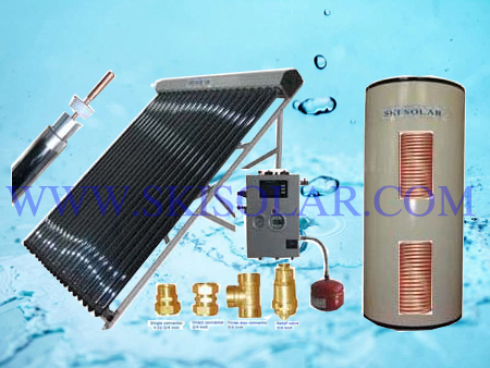 Split Pressurized solar water heaters with double Heat Exchanger