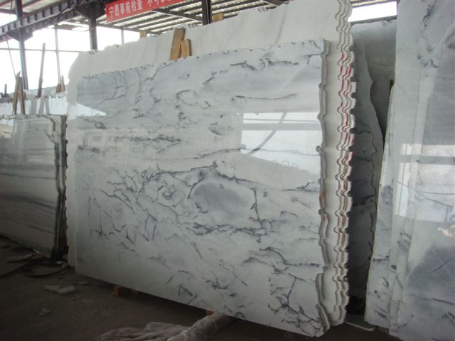 landscape crystal white marble