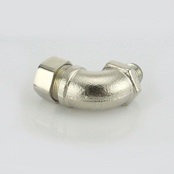 90degree elbow Nickle Plated Brass cable Connector