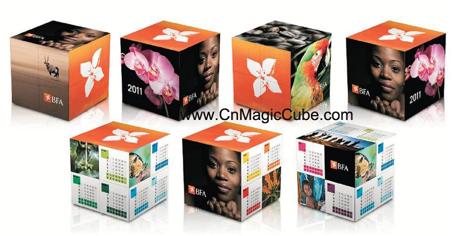 Magic cube with calendar, calendar cube