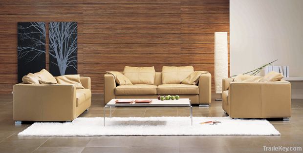 Leather sofa for living room