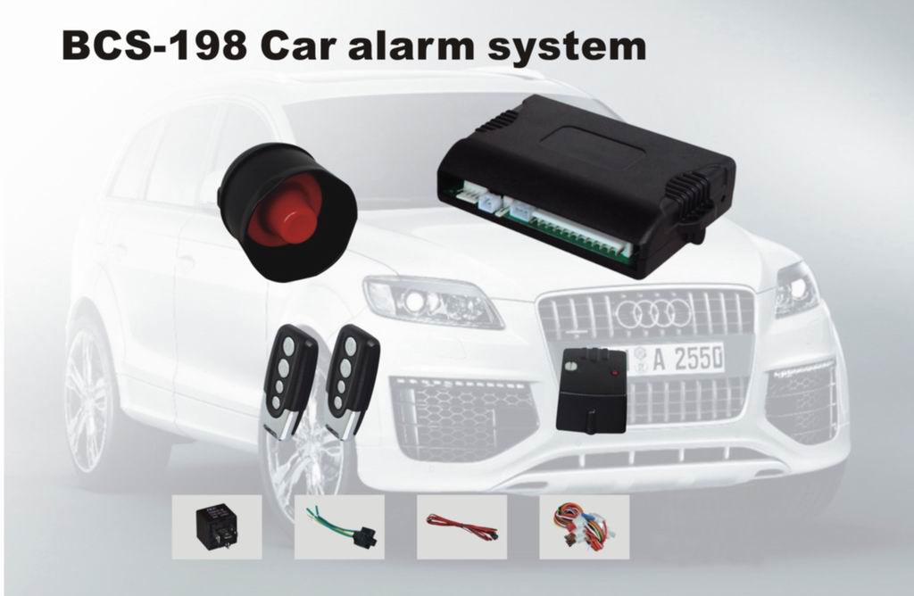 BCS 198 one way car alarm system with remote control