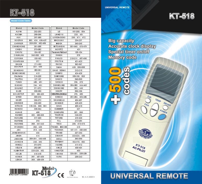 Universal Air Conditioner Remote Control