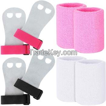 Gymnastics Grips Pink and White Gymnastic Hand Grips