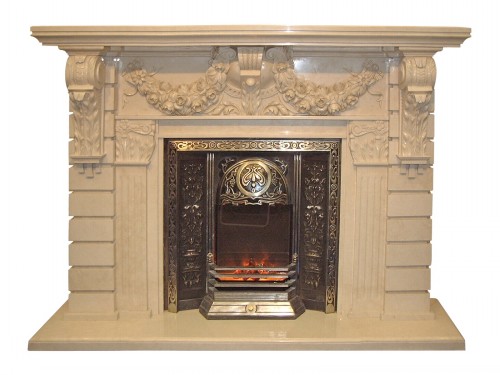 marble fireplace