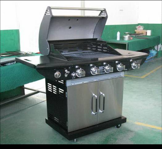 Hotselling Bbq Gas Grill , 4burner+side Burner (steel Stainless)