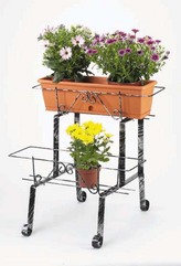 Flower Boxes (Wood - Wrought Iron)