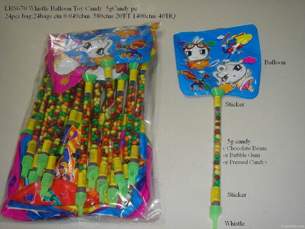 Whistle Balloon Candy Toys