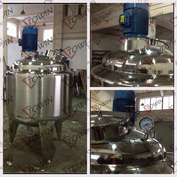 stainless steel Heating cooling tanks with mixers