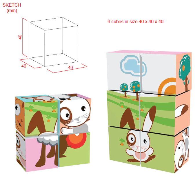 7CM rhombus 3D advertisement magic cube OEM
