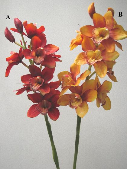 35" Cymbidium Orchid artificial flowers polyester flower