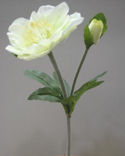 13"X'mas Rose  artificial polyester flower