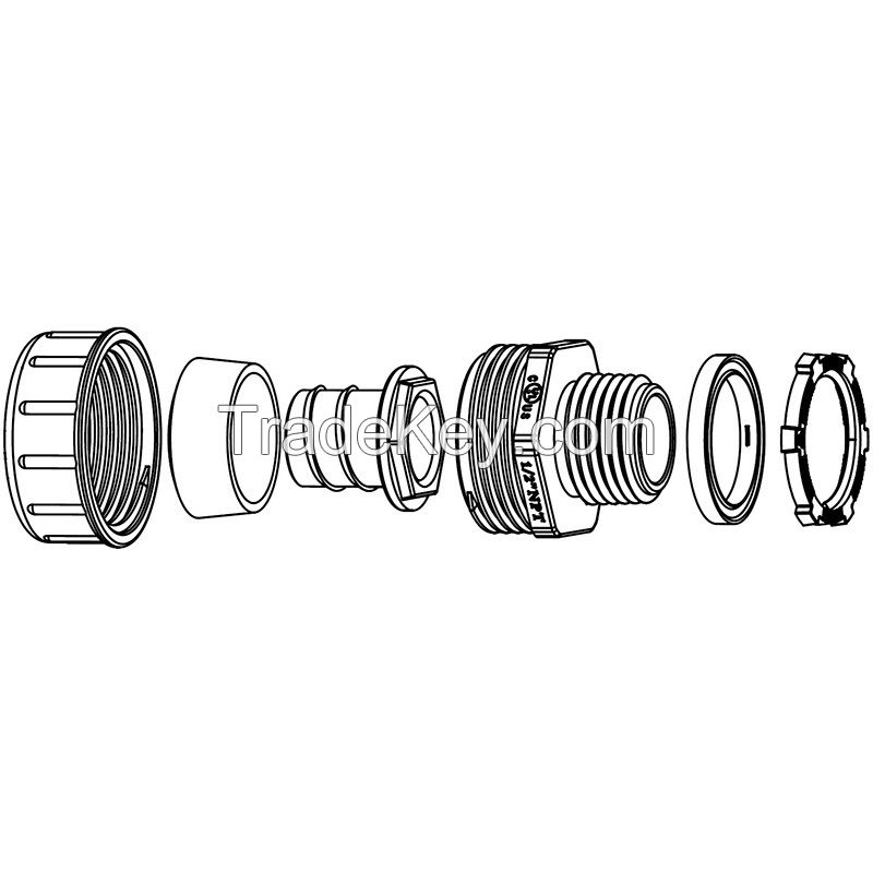 Liquid Tight Non-Metallic Flexible Conduit Fitting, Straight Type