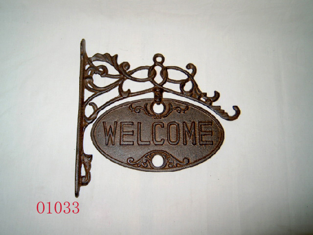 cast iron welcomesign