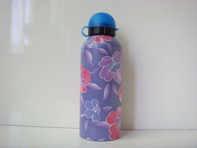 600ml stainless steel sport water bottle with Air-transfer logo around