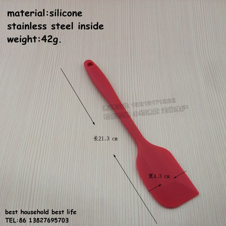 Integrated silicone spatula