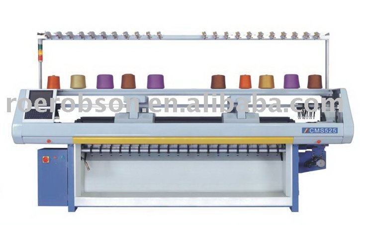 Computerized fully jacquard flat knitting machine