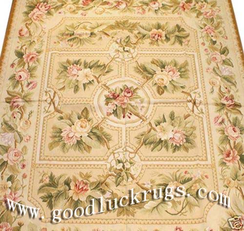 AUTHENTIC FRENCH AUBUSSON WEAVE NEEDLEPOINT RUG