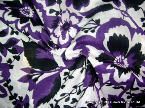 cotton voile with printed