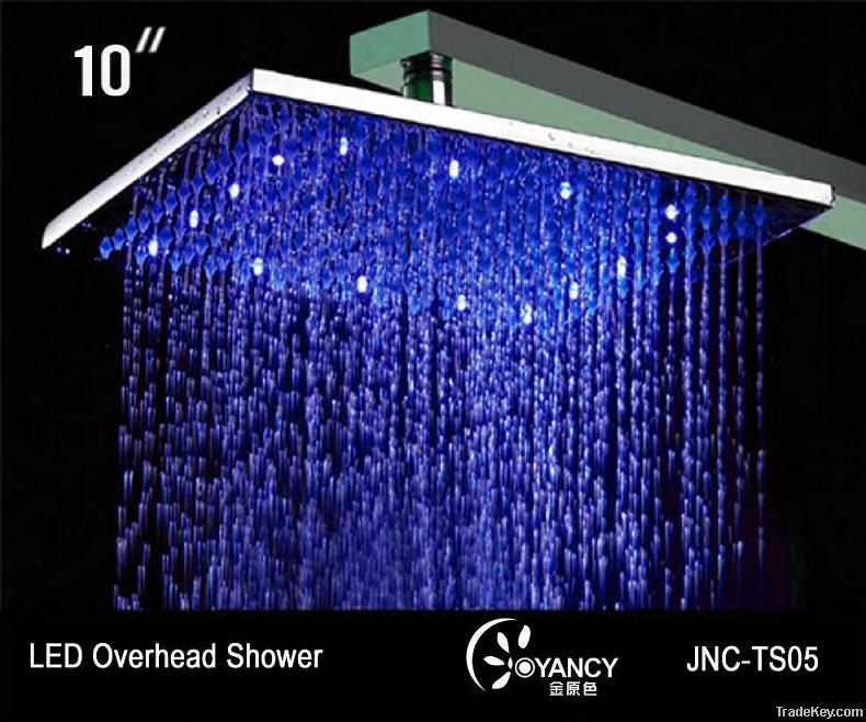 10'' Brass LED Top Shower