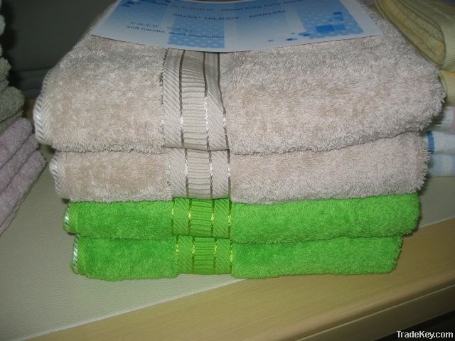 100% combed cotton terry solid towels