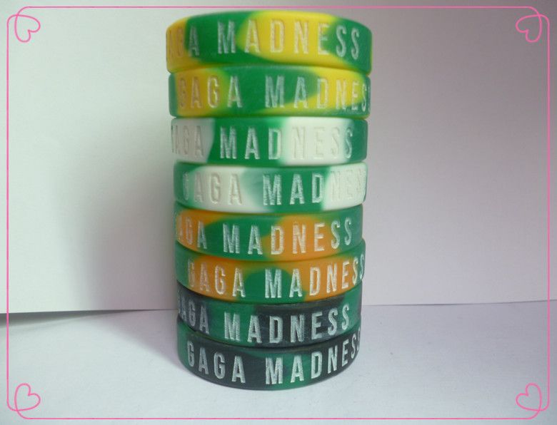 customized Debossed 1 inch wide silicone wristbands