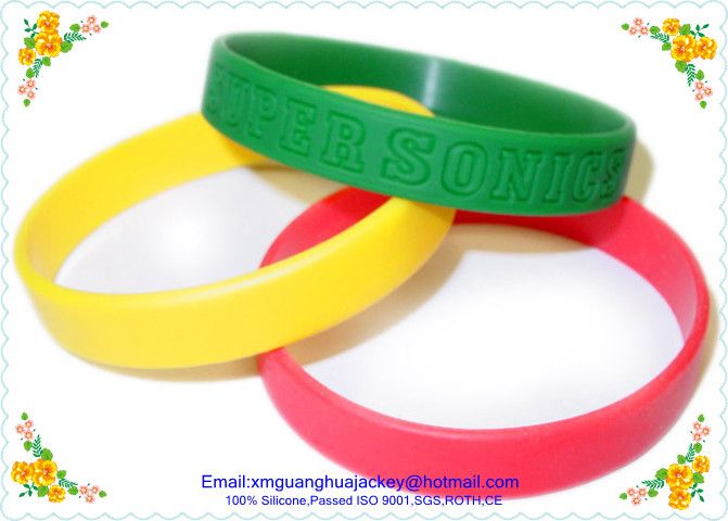 Cheap all kinds of silicone rubber custom bracelets in stock