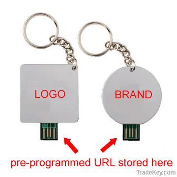 USB web key flyer, URL auto pop up, full colour printing