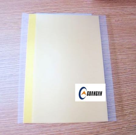 inkjet No-Laminated Material  golden PVC sheet (GA-N0015)