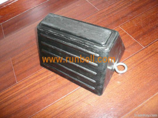 Rubber Wheel Chock with Eyebolt