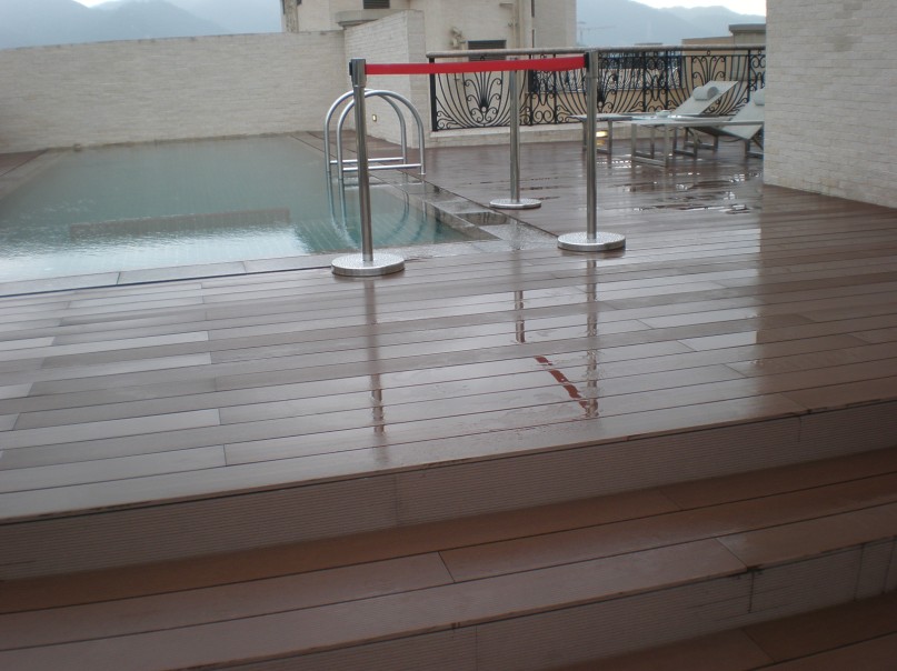 WPC Groove Decking for Swimming Pool